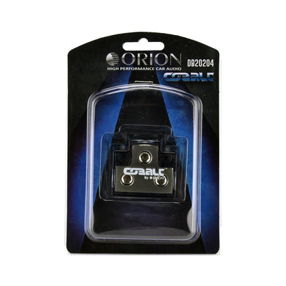 DB20204 - Orion Cobalt Series T-Style (1) 0/2 Ga. In / (2) 0/4 ga. Out Distribution Block