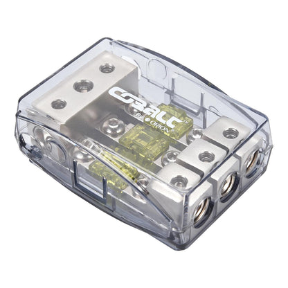 DBF1434 - Orion Cobalt Mini ANL 1 In/3 Out 4/8 ga. Distribution Block with (3) 100A MANL Fuses