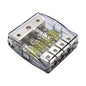 DBF1444 - Orion Cobalt Mini ANL 1 In/4 Out 4/8 ga. Distribution Block with (4) 100A MANL Fuses