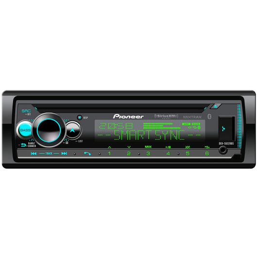 DEHS6220BS - Pioneer Detachable Face CD/MP3 Receiver with SiriusXM Ready Smart Sync App MIXTRAX & Bluetooth