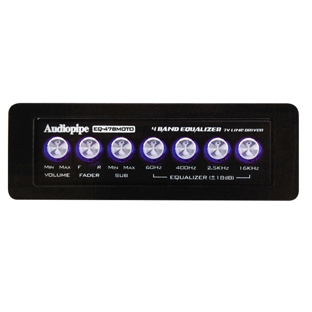 EQ47BMOTO - Audiopipe 4 Band 7V Graphic Equalizer