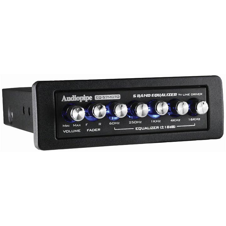 EQ57MOTO - Audiopipe 5-Band Graphic EQ with 7V Line Driver