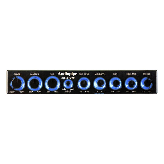 EQ5V15 - Audiopipe 5 Band Graphic Equalizer with Subwoofer Control & 15V Line Driver