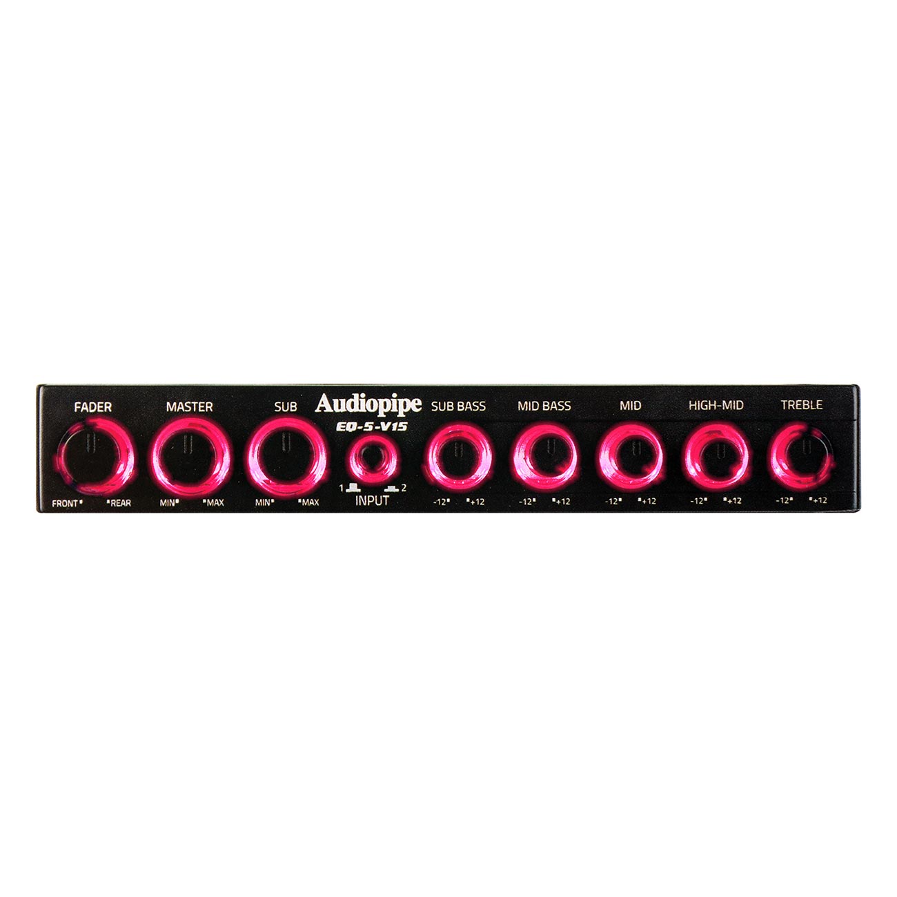 EQ5V15 - Audiopipe 5 Band Graphic Equalizer with Subwoofer Control & 15V Line Driver