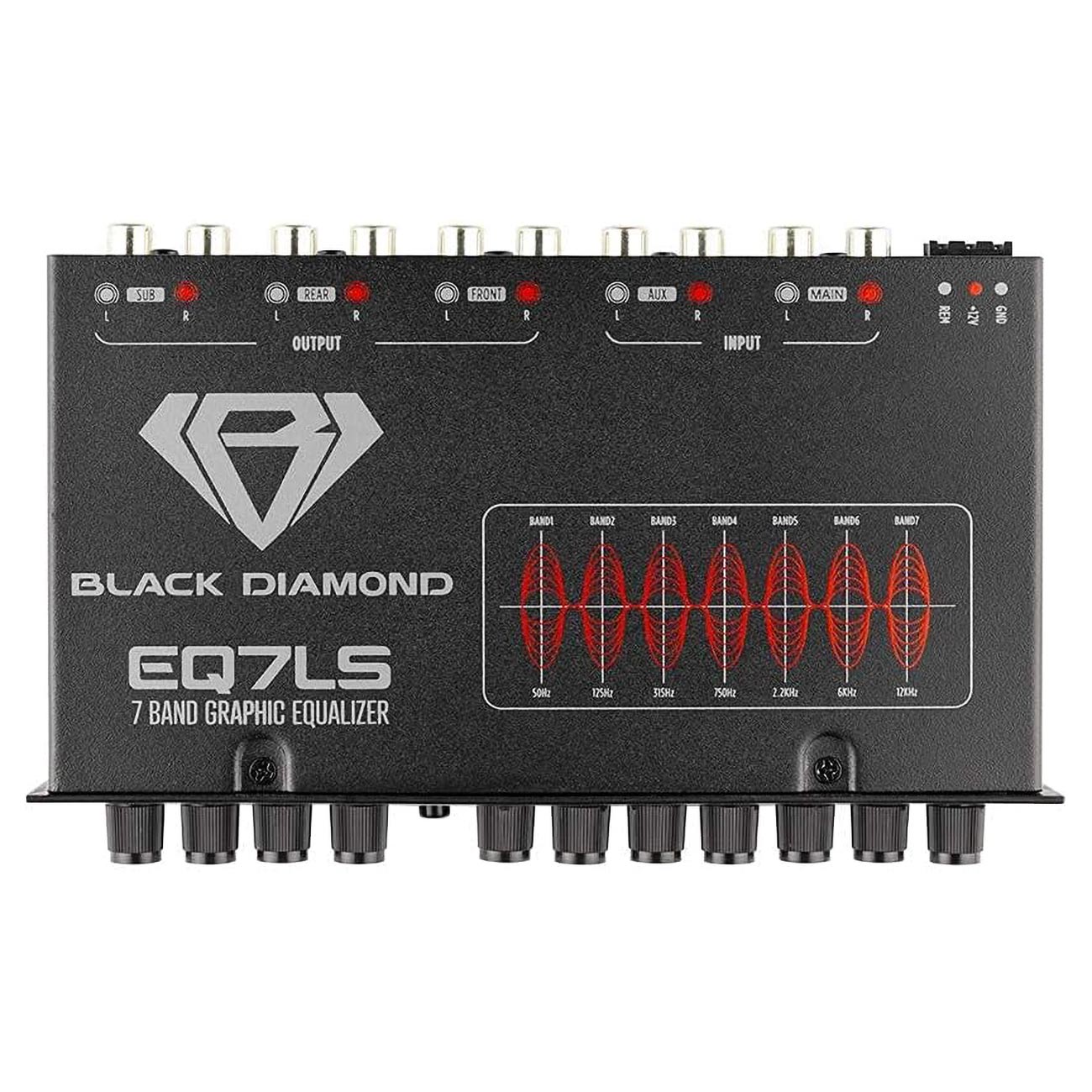 EQ7LS - Black Diamond Half DIN 7 Band Equalizer
