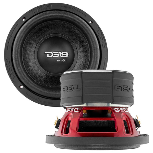 EXLX62D - DS18 EXL Red Frame 6.5" Subwoofer  Dvc 2-Ohms 800 Watts Max