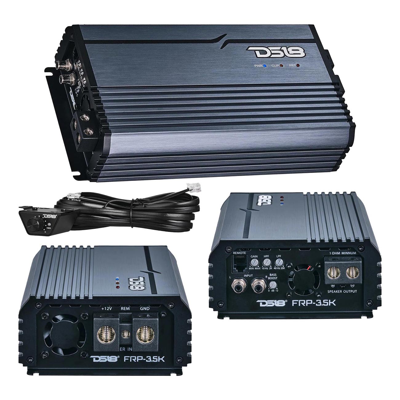 FRP35KTI - DS18 Full Range Class D 1 Channel Amp 3500 Watts 1 Ohm Titanium