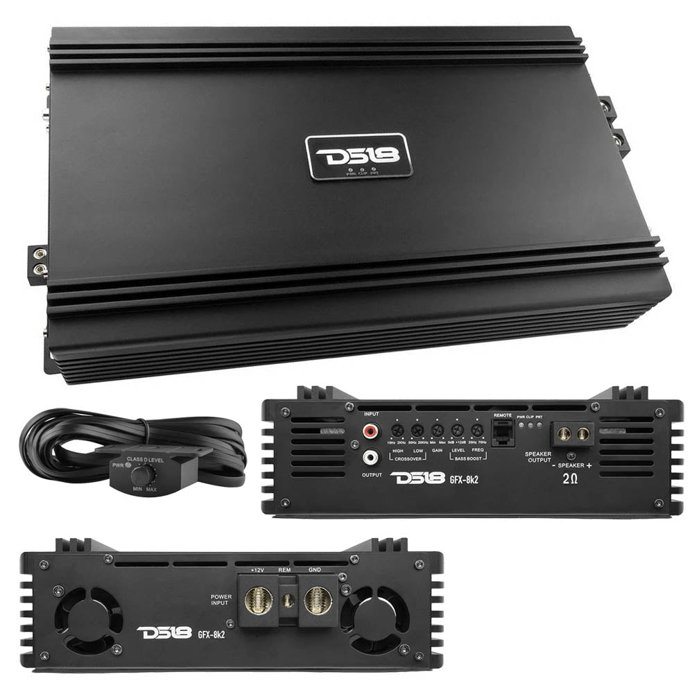 GFX8K2 - DS18 Pro Full Range Class D Mono Amplifier 2 Ohm 8000 Watts