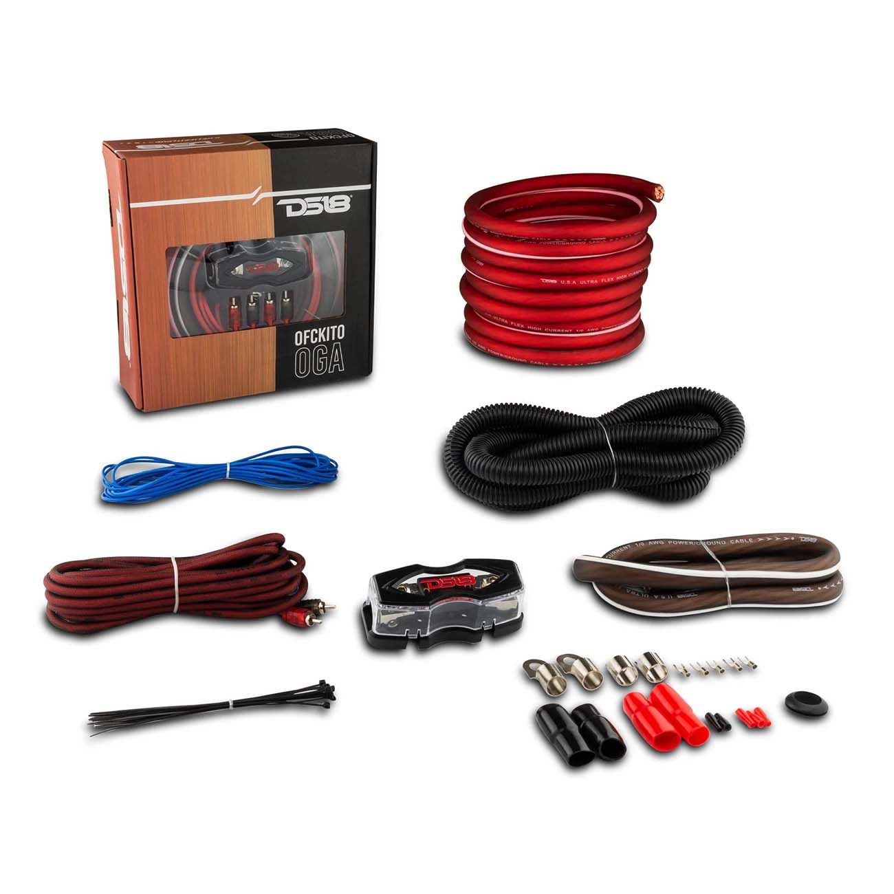 OFCKIT0 - DS18 0 Gauge Amplifier Wiring Kit - OFC 100% Copper