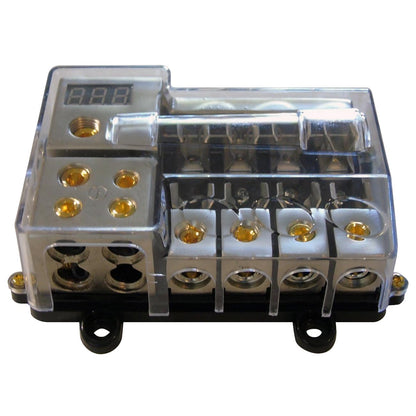 PDCP1414 - Audiopipe Distribution Block 2 In/4 Out with LED Volt Meter