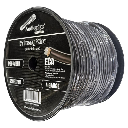 PSV4BLK - Audiopipe Flexible ECA Power Cable 4 Gauge 250 Foot - Black