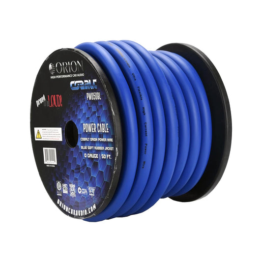 PW050BL - Orion Cobalt 0 Gauge CCA Wire - Blue Jacket (50ft Roll)