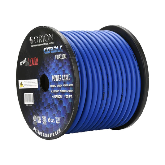 PW4100BLORION - Orion Cobalt 4 Gauge CCA Wire - Blue Jacket (100ft Roll)