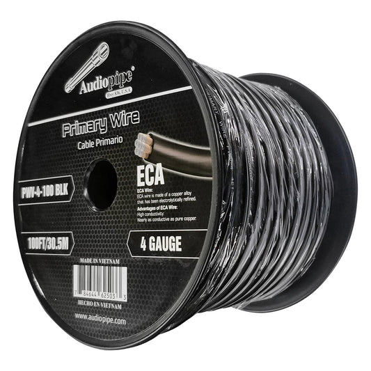 PWV4100BLK - Audiopipe Flexible ECA Power Cable 4 Gauge 100 Foot - Black