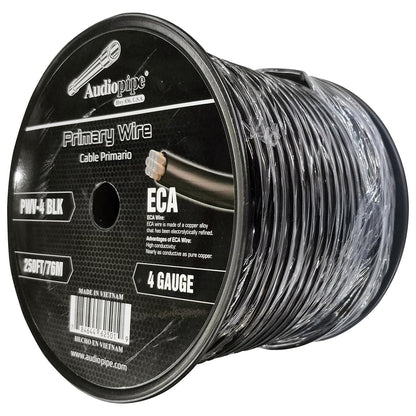 PWV4BLK - Audiopipe Flexible ECA Power Cable 4 Gauge 250 Foot - Black