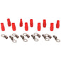 RT4RORION - Orion Ring Terminal for 4 Gauge with 5/16" Hole and Nickel Finish - Red jacket (10 Pack)