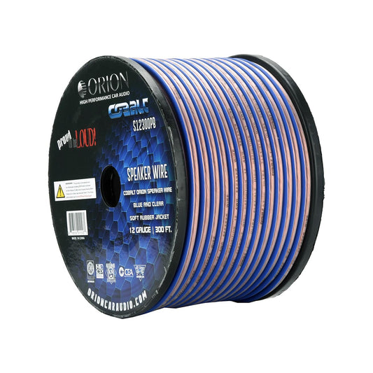 S12300PB - Orion Cobalt Series Speaker Wire 12 Gauge Blue/Clear (300ft Roll)