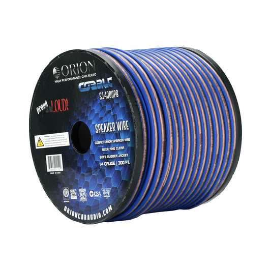 S14300PB - Orion Cobalt Series Speaker Wire 14 Gauge Blue/Clear (300ft Roll)