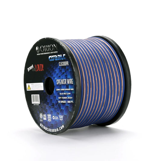 S16300PB - Orion Cobalt Series Speaker Wire 16 Gauge Blue/Clear (300ft Roll)