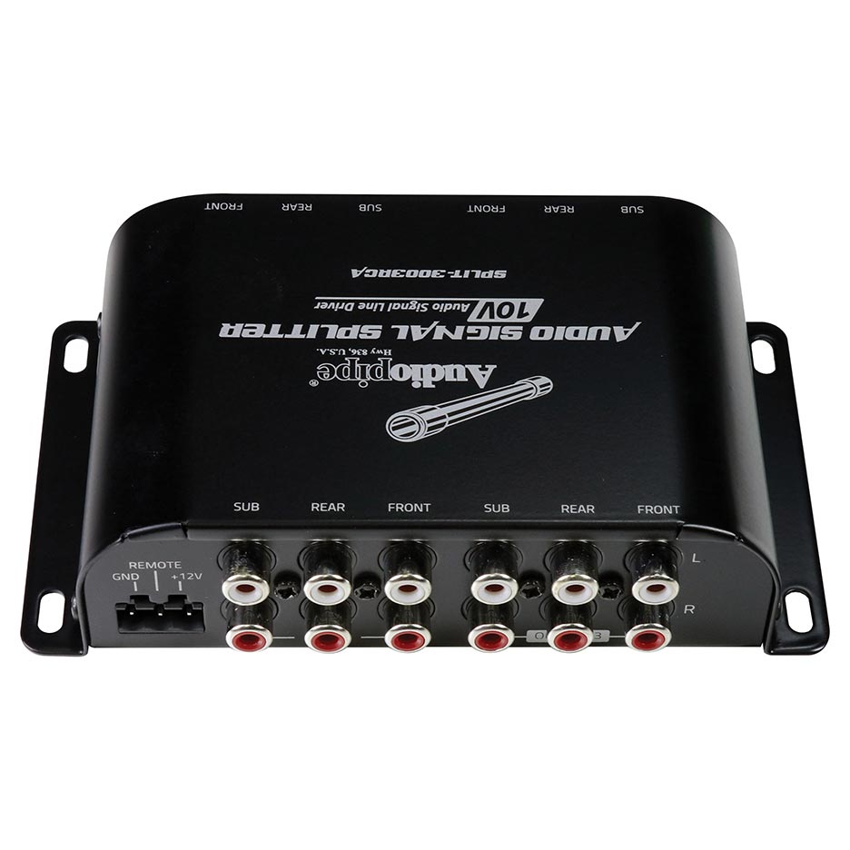 SPLIT3003RCA - Audiopipe RCA 1 In /3 Out Splitter with 10 Volt Audio Signal Line Driver