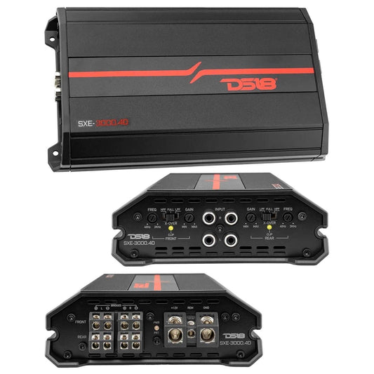 SXE30004DBK - DS18 4 Channel Amplifier 1280W RMS/3000W MAX - Black