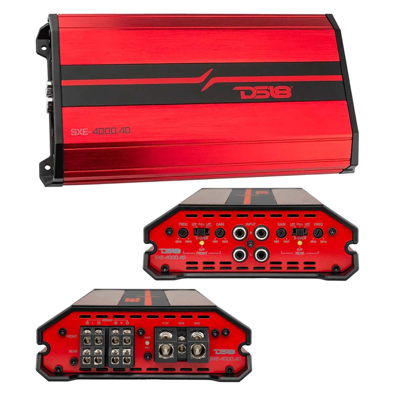 SXE40004DRD - DS18 4 Channel Amplifier 1720W RMS/4000W MAX - Red