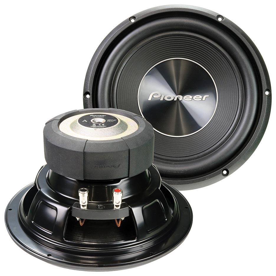 TSA250D4 - Pioneer 10" Dual 4ohm Subwoofer - 1300 Watts Max - 4 Ohm DVC