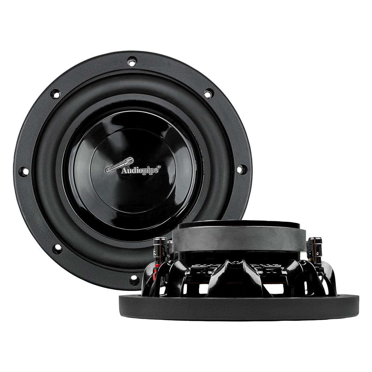 TSFA800 - Audiopipe 8" Shallow Mount Subwoofer 150W RMS/300W Max Dual 4 Ohm Voice Coils