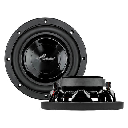 TSFA800 - Audiopipe 8" Shallow Mount Subwoofer 150W RMS/300W Max Dual 4 Ohm Voice Coils