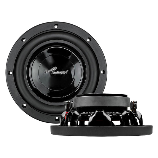 TSFA800 - Audiopipe 8" Shallow Mount Subwoofer 150W RMS/300W Max Dual 4 Ohm Voice Coils