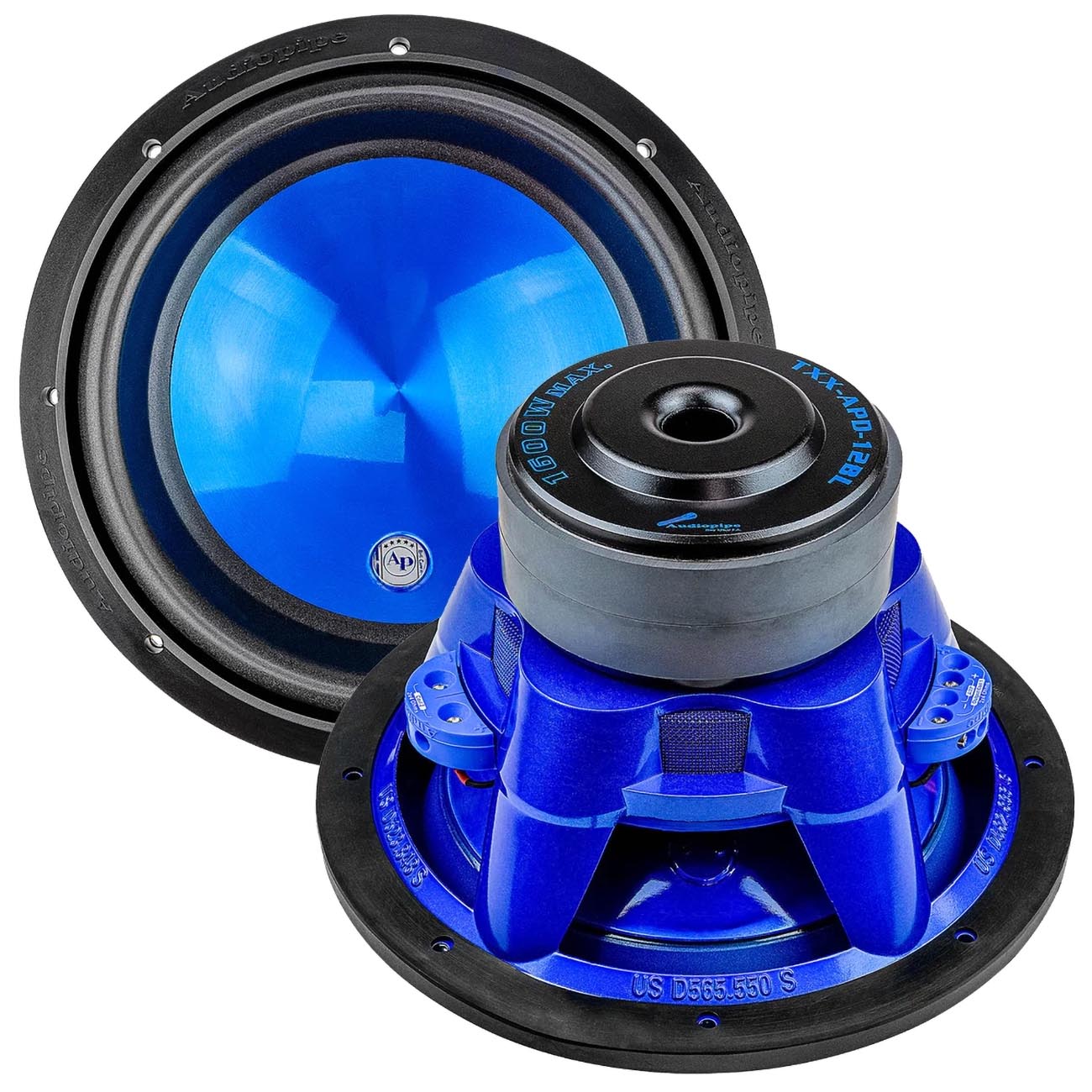 TXXAPD12BL - Audiopipe 12″ Woofer “Eye Candy Blue” Aluminum Cone 800W RMS/1600W Max Dual 4 Ohm Voice Coils