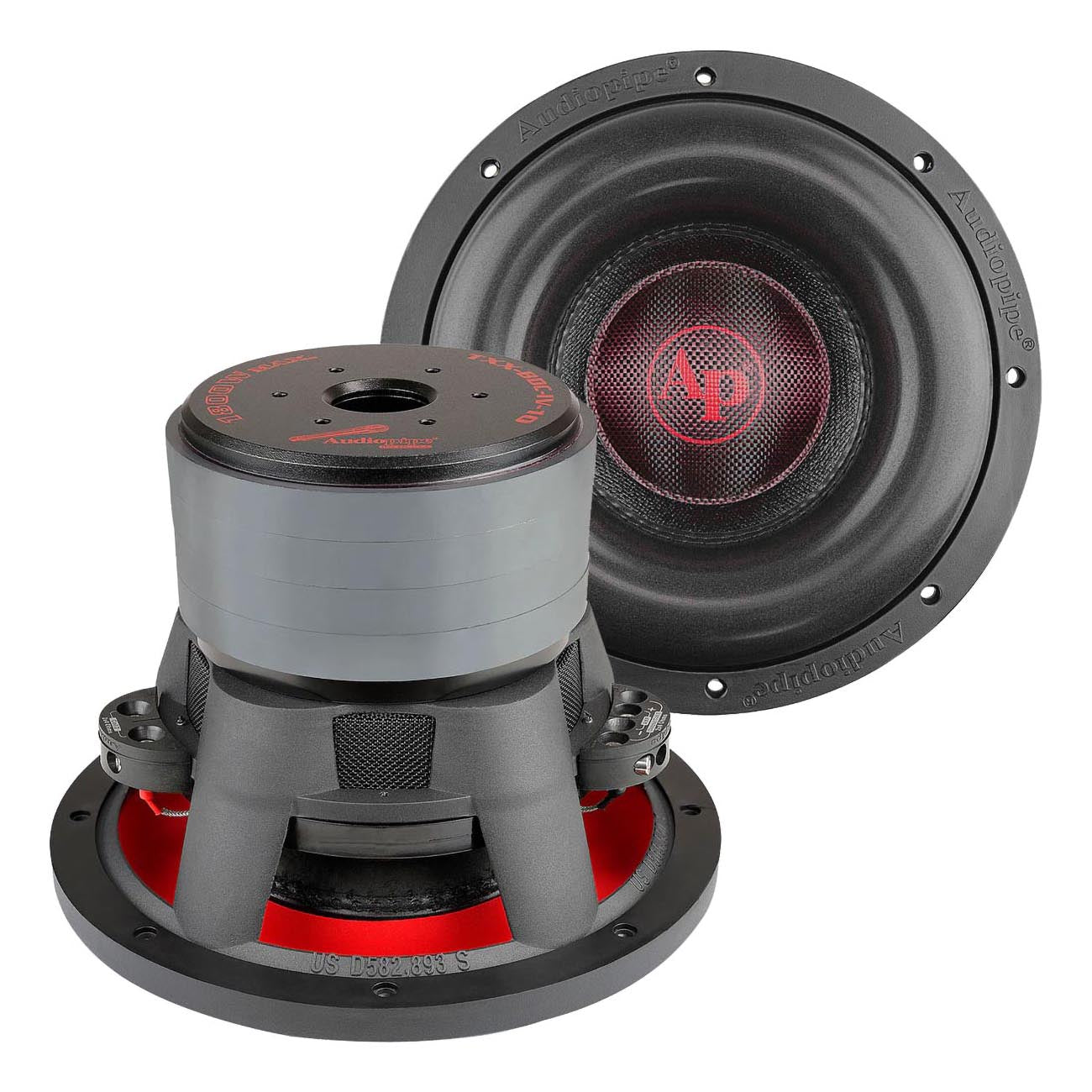 TXXBDCIV10 - Audiopipe 10″ Woofer 900W RMS/1800W Max Dual 4 Ohm Voice Coil