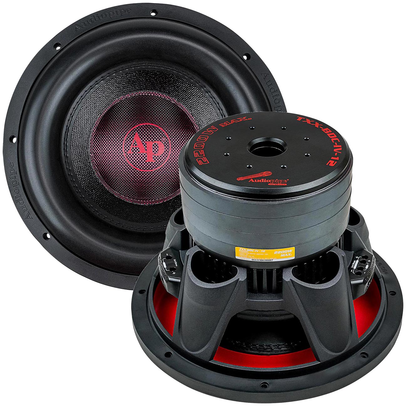 TXXBDCIV12 - Audiopipe 12″ Woofer 1100W RMS/2200W Max Dual 4 Ohm Voice Coils