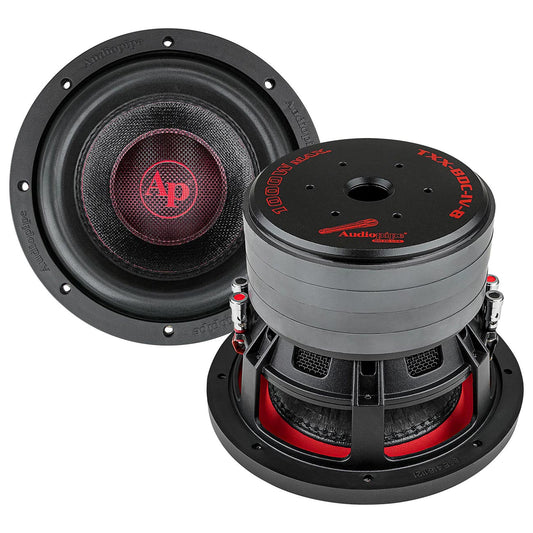 TXXBDCIV8 - Audiopipe 8" Quad Stack Woofer 500W RMS/1000W Max Dual 4 Ohm Voice Coils
