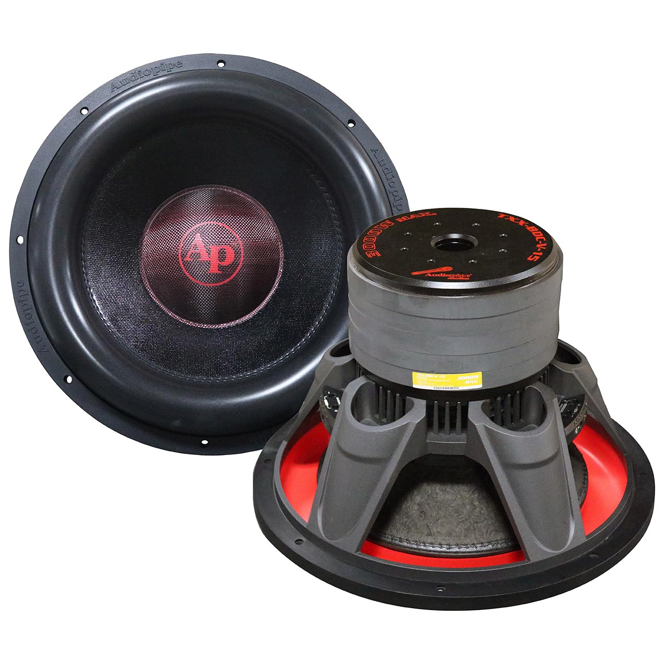 TXXBDCV15 - Audiopipe 15″ Woofer 1500W RMS/3000W Max Dual 4 Ohm Voice Coils