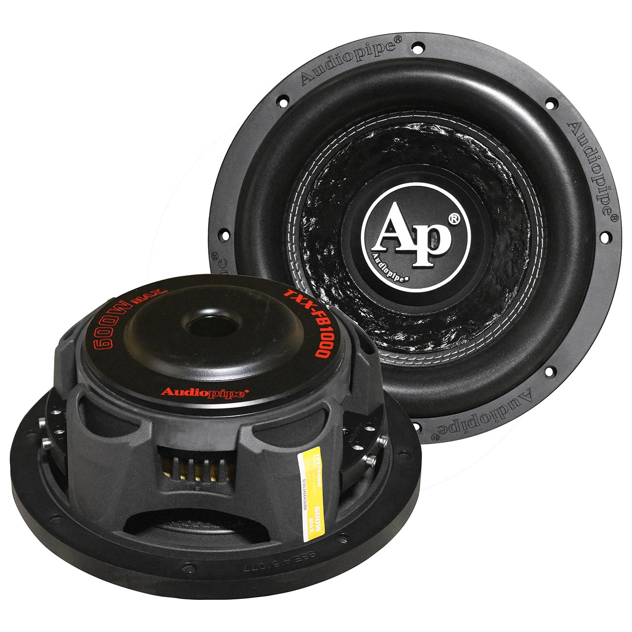 TXXFB1000 - Audiopipe 10″ Shallow Mount Woofer 300W RMS/600W Max Dual 4 Ohm Voice Coils