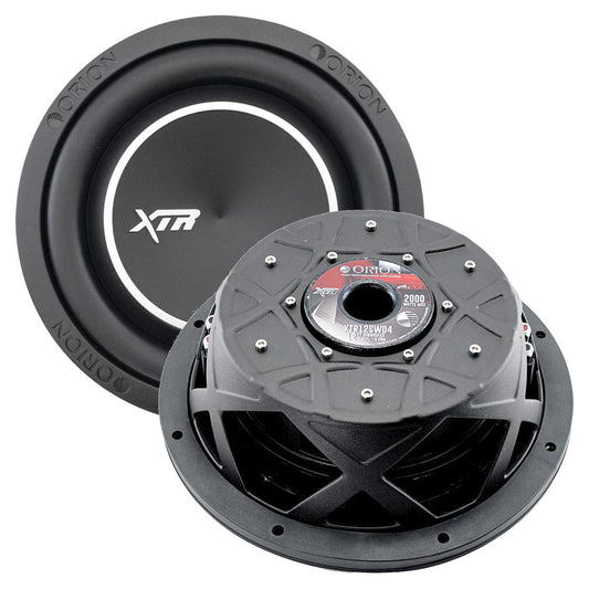 XTR12SWD4 - Orion XTR Shallow Mount 12" Woofer 500W RMS/2000W MAX Dual 4 Ohm Voice Coils