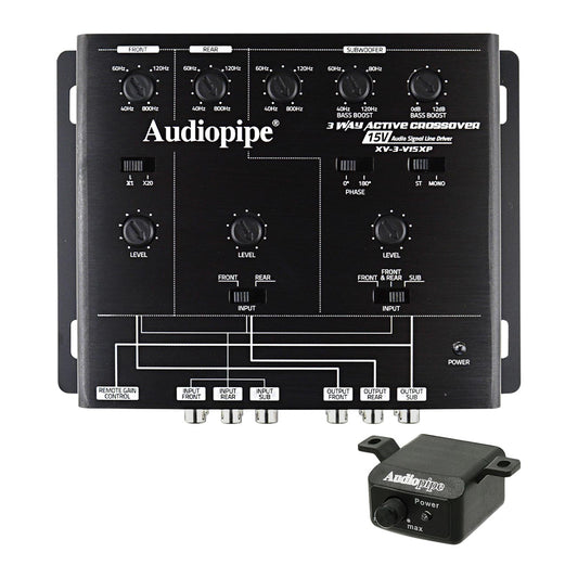 XV3V15XP - Audiopipe 3-Way Active Crossover - 15 Volt Line Driver