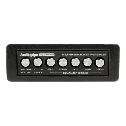 EQ57MOTO - Audiopipe 5-Band Graphic EQ with 7V Line Driver