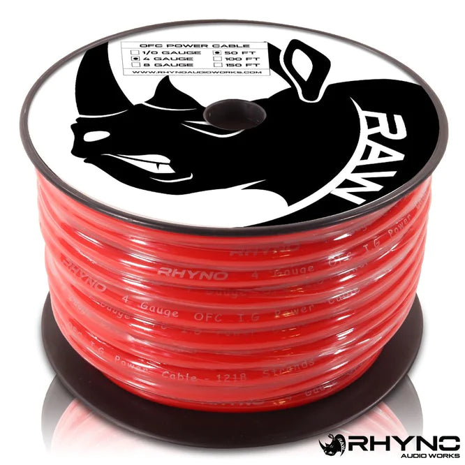 RHYNO 99 SERIES 4 GAUGE OFC POWER CABLE [50FT SPOOL]