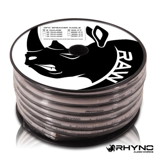 RHYNO 99 Series 8-Gauge OFC Speaker Wire [100FT Spool]